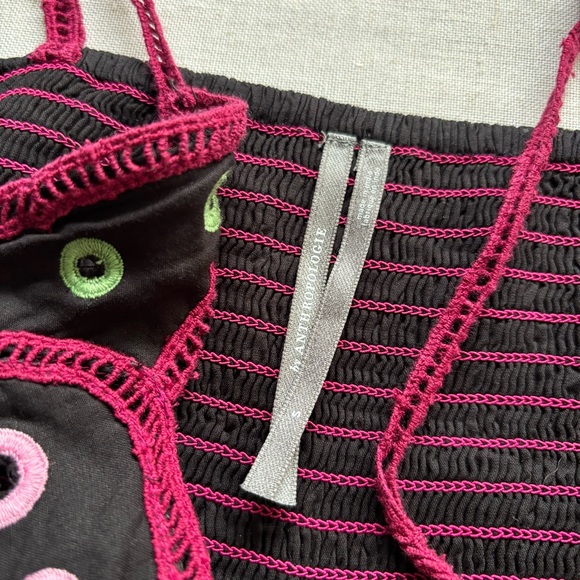 Anthropologie Butterfly Print Jumpsuit Balloon Leg Wide Leg Black S - Picture 4 of 13